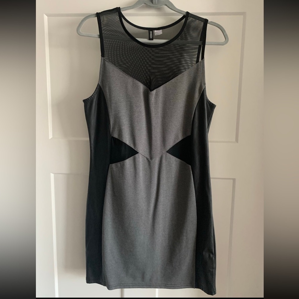 H&M Divided Mini Dress - Black and Gray size Large